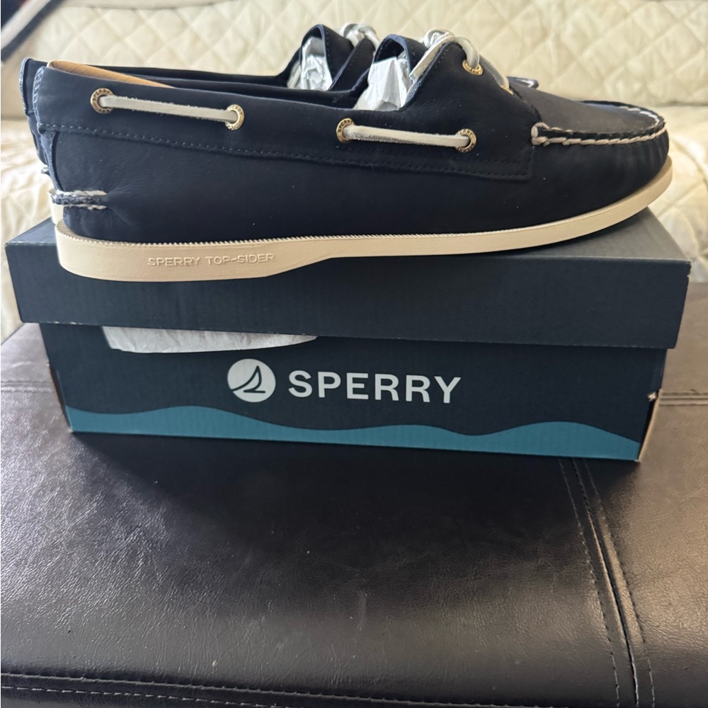 Sperry Womens Classic Navy Blue Boat Shoe